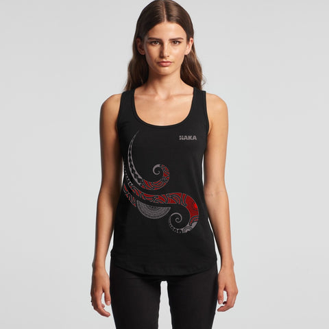 RAUMATI LADIES SINGLET- BLACK