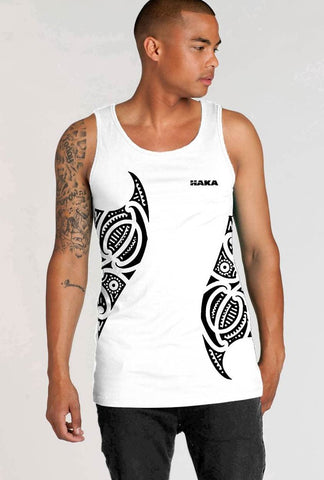 PĀTIKI SINGLET - WHITE/BLACK