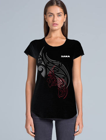 WAHINE TEE - BLACK